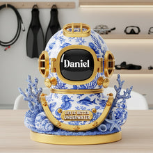 Load image into Gallery viewer, “Dive Deep, Live Boldly” - Personalized Dive Adventure Acrylic Plaque - Unique Gifts for Scuba Divers Shaped Plaques PopCulturePrints
