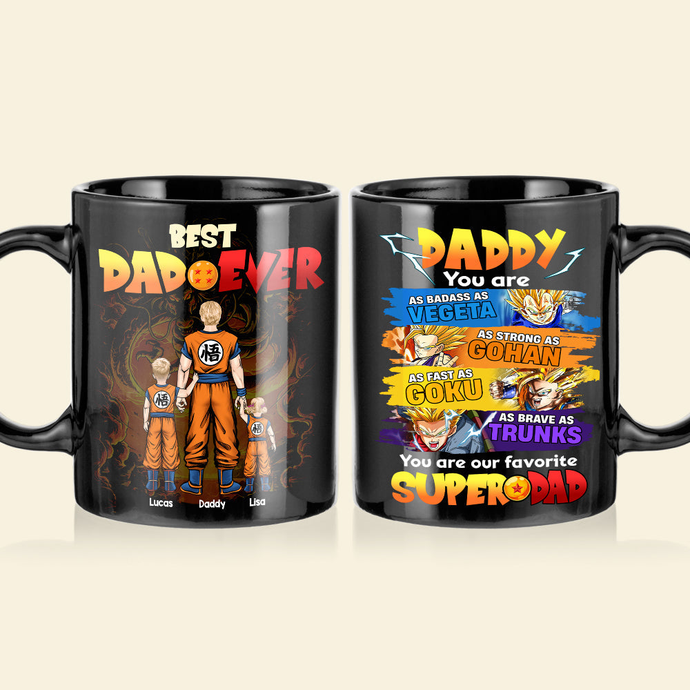 Best Dad Ever - Personalized Dragon Dad Coffee Mug for Father’s Day Coffee Mug PopCulturePrints