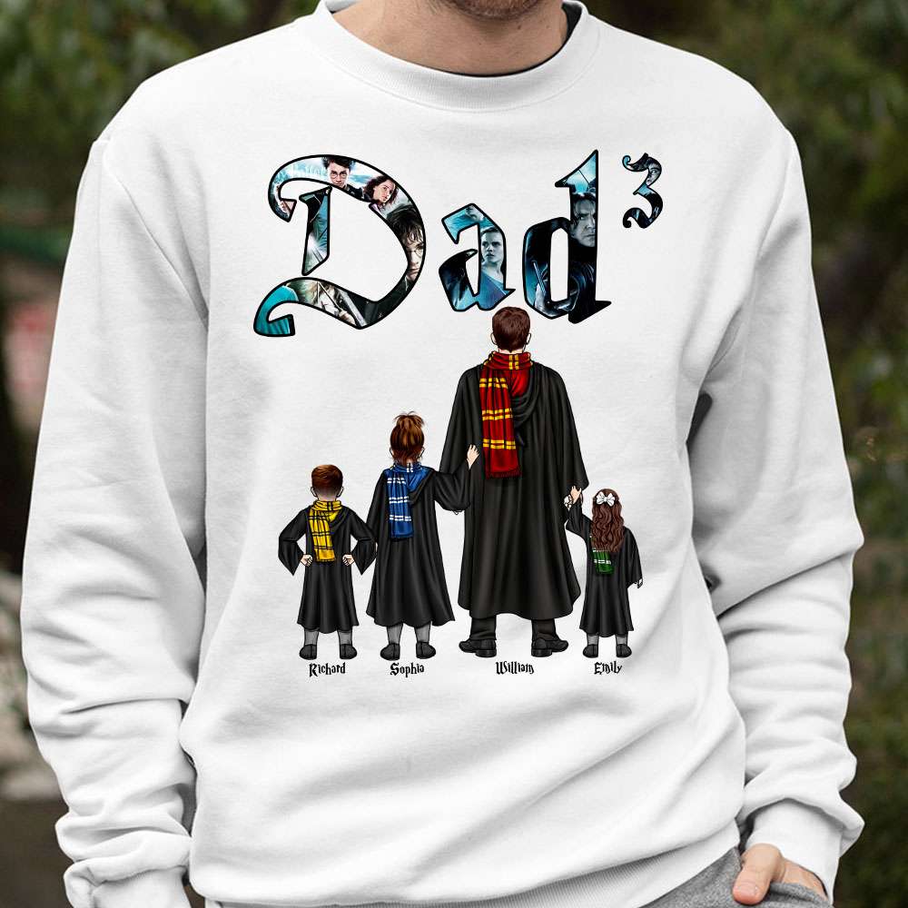 Personalized Wizard Family Dad T-Shirt