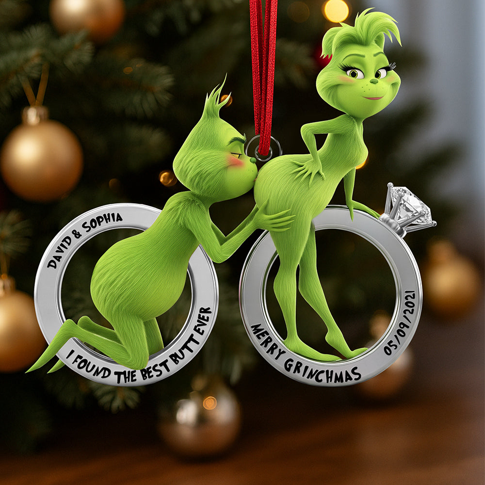 I Found the Best Butt Ever - Naughty Couple Christmas Ornament | Personalized Gift for Couples Ornament PopCulturePrints