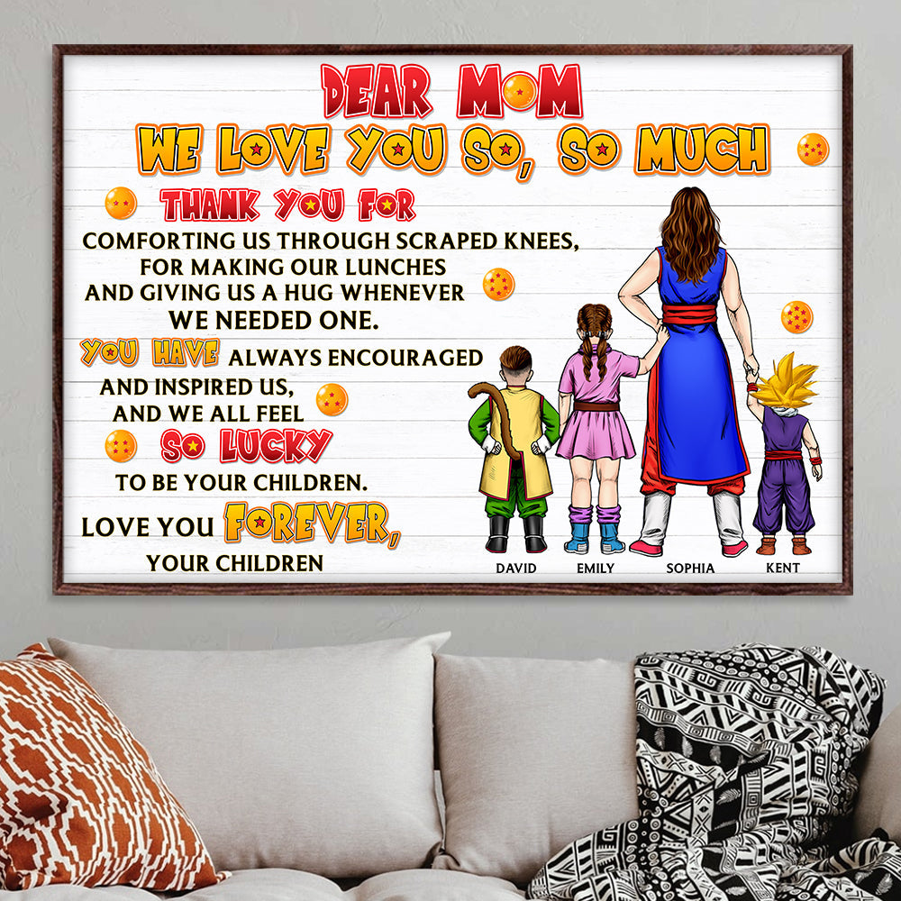 Personalized Super Mom Canvas Print - Custom Gifts for Mother's Day Poster & Canvas PopCulturePrints
