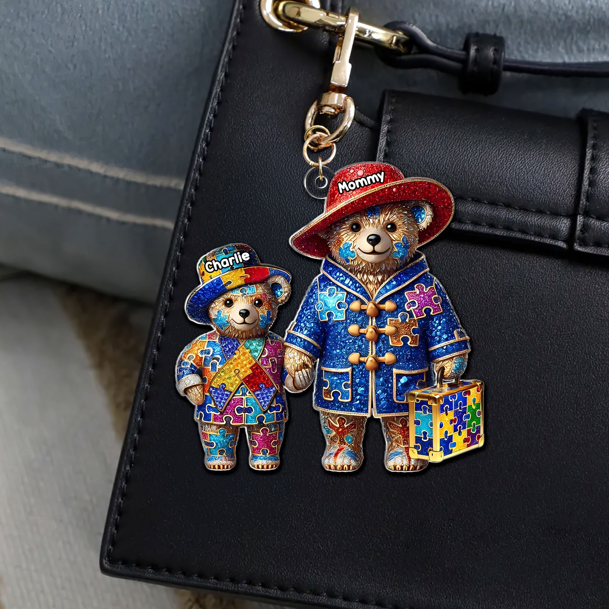 “Always by Your Side” – Personalized Keychain for Autism Moms - Custom Gift for Special Occasions Keychains PopCulturePrints