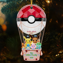 Load image into Gallery viewer, Elevate Your Family Christmas Spirit with Our Personalized Hot Air Balloon Ornament Ornament PopCulturePrints
