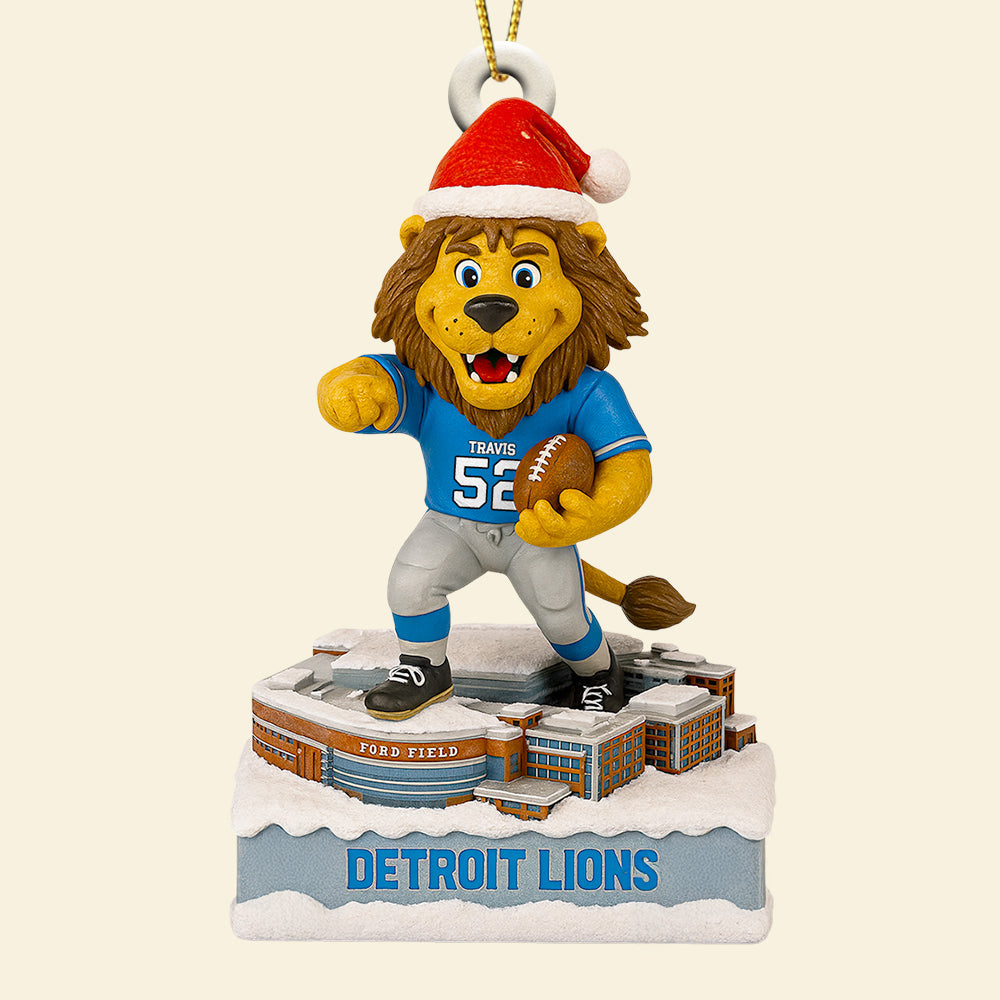 Celebrate Football Spirit with this Personalized Stadium Christmas Ornament - A Unique Gift for Football Enthusiasts! Ornament PopCulturePrints