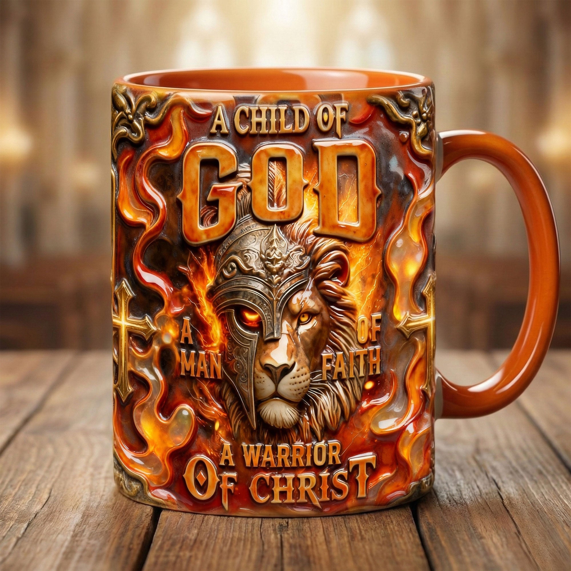 A Child of God - Warrior of Christ Mug - Personalized Gifts for Faithful Friends and Family Coffee Mug PopCulturePrints