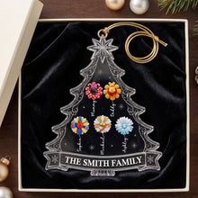 Load image into Gallery viewer, “Cherish Family Moments with Every Ornament” – Personalized Magical Flower Family Christmas Ornament - Custom Gift for Family Members
