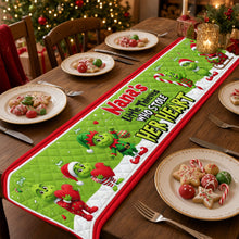 Load image into Gallery viewer, “Nana’s Little Thieves Who Stole Her Heart” - Personalized Quilted Table Runner - Unique Gift for Grandmothers
