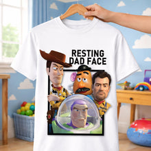 Load image into Gallery viewer, “Embrace the Funny Side of Fatherhood” - Fun Custom Photo Resting Dad Face Shirt - Personalized Gift for Dad, Grandpa, and Fathers Day Shirts PopCulturePrints
