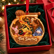 Load image into Gallery viewer, Hunny for the Holidays - Personalized Honey Holiday Acrylic Ornament for Family
