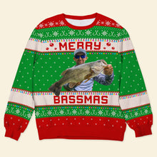 Load image into Gallery viewer, Personalized Fishing Lovers Ugly Christmas Sweater
