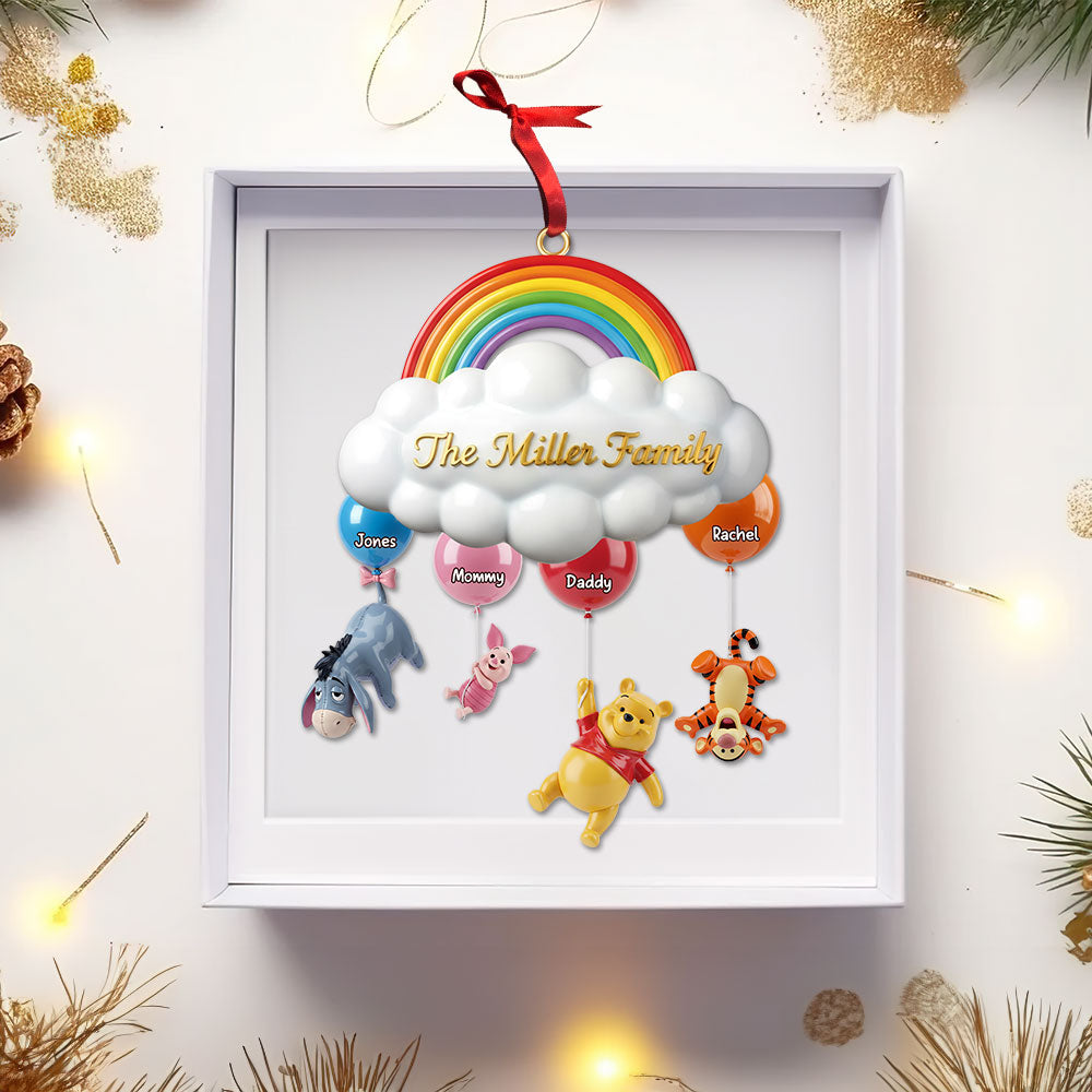 Floating Family Rainbow Ornament - A Heartwarming Personalized Gift Ornament PopCulturePrints