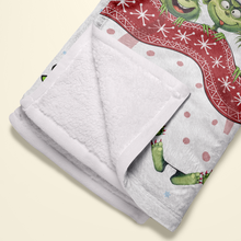 Load image into Gallery viewer, Custom Christmas Family Blanket - Stolen Christmas Together Design
