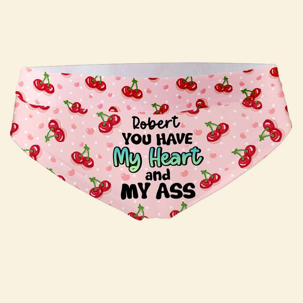Personalized Heart & Ass Women's Briefs for Couples Boxer Briefs PopCulturePrints