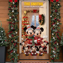 Load image into Gallery viewer, “Step Inside for Some Holiday Magic!” - Personalized Welcome Family Door Cover - Custom Gift for Families Door Covers PopCulturePrints
