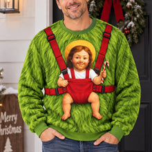 Load image into Gallery viewer, “Celebrate Joy with the Fun Newborn Jesus Carrier 3D Shirt” - Personalized Gifts for Christians
