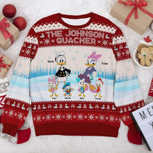 Load image into Gallery viewer, Personalized Family Christmas Sweater - The Quacker Design Ugly Christmas Sweater PopCulturePrints
