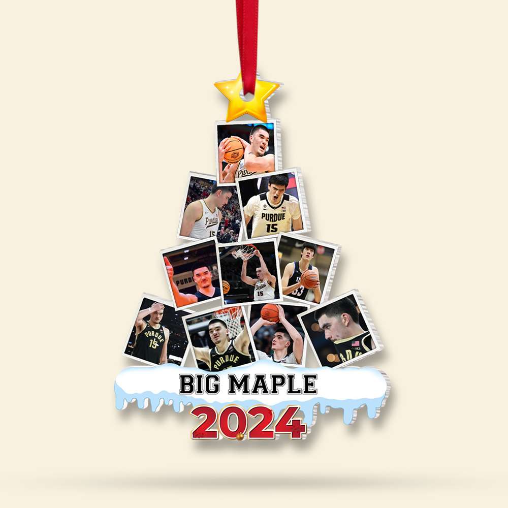 Personalized Basketball Fan Christmas Ornament 2024 Ornament PopCulturePrints