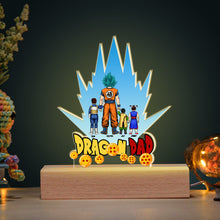 Load image into Gallery viewer, Custom Dragon Dad LED Lamp - Personalized Anime Gift for Father&#39;s Day
