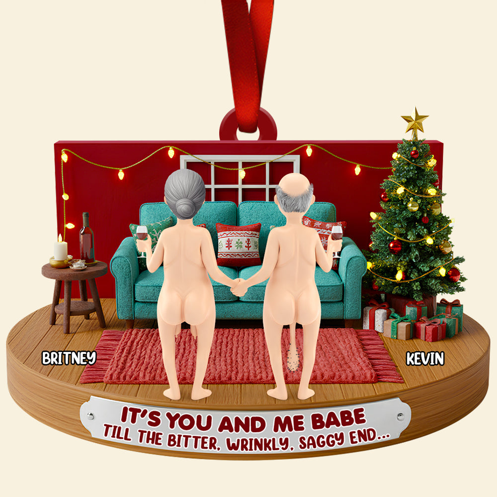 “It’s You and Me Babe” – Personalized Couple Christmas Ornament – Unique Gift for Couples Ornament PopCulturePrints