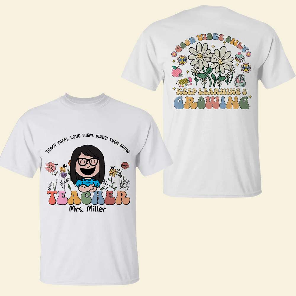 Custom Teacher Themed T-Shirt - Personalized with Name