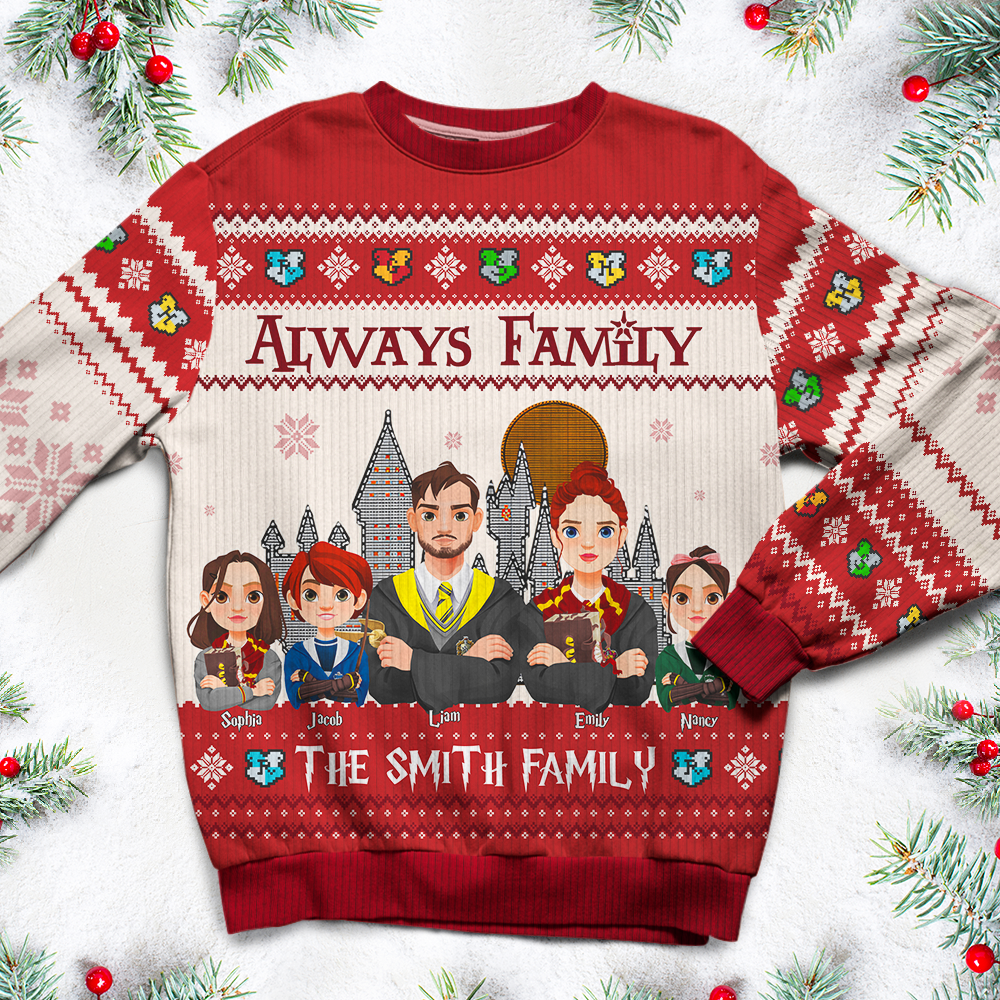 Personalized Family Themed Ugly Christmas Sweater