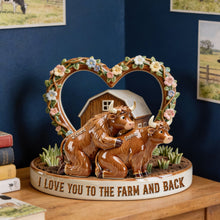 Load image into Gallery viewer, I Love You to the Farm and Back – Personalized Cow Couple Acrylic Plaque Shaped Plaques PopCulturePrints
