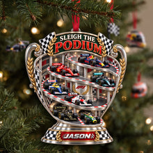 Load image into Gallery viewer, Sleigh The Podium Ornament - Personalized Christmas Gifts for Racing Fans
