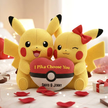 Load image into Gallery viewer, "I Pika Choose You" - Personalized Couple Pillow - Unique Gift for Couples, Friends and Loved Ones Pillow PopCulturePrints

