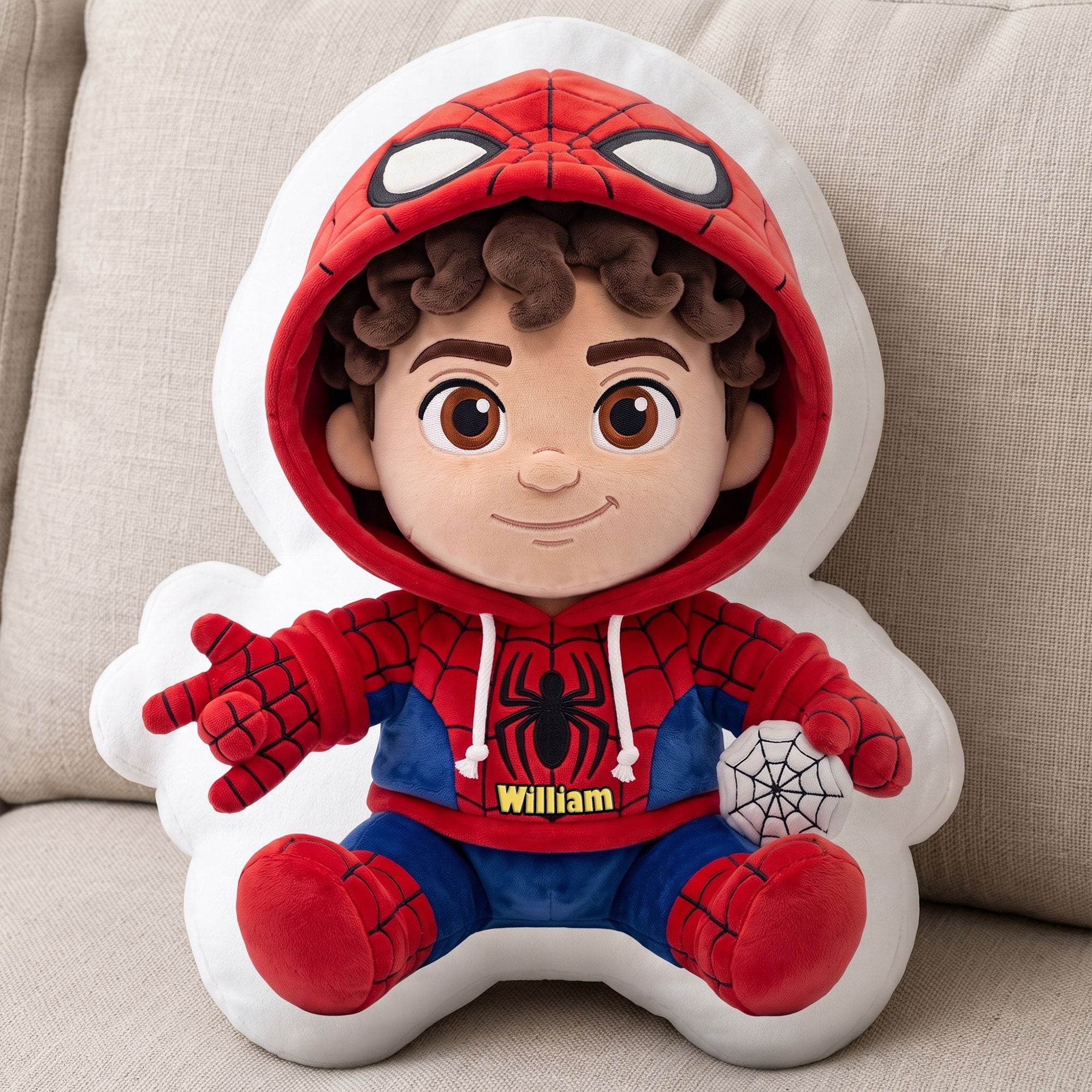 "Unleash the Hero Within!" - Warrior Shaped Pillow - Personalized Custom Photo Gift for Kids, Friends, and Superhero Lovers