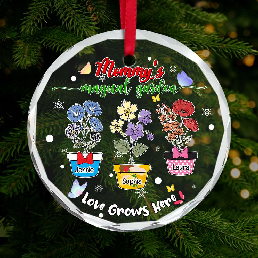 Personalized Christmas Ornament - Mom's Magical Garden Ornament PopCulturePrints