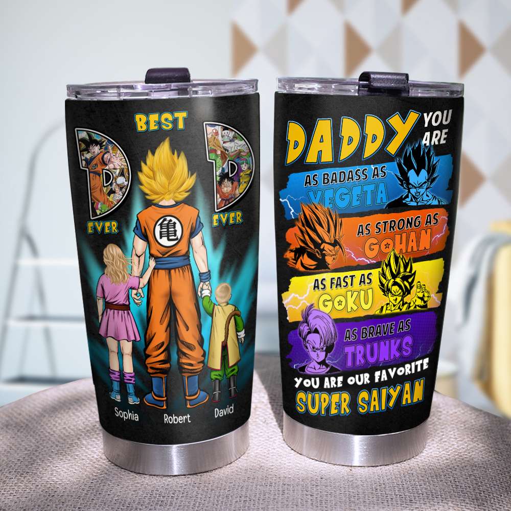 Daddy: Our Super Saiyan Hero Personalized Tumbler