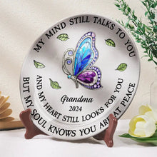 Load image into Gallery viewer, My Mind Still Talks To You - Personalized Ceramic Plate for Remembering Loved Ones Ceramic Plate PopCulturePrints
