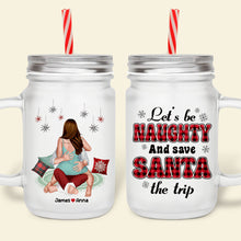 Load image into Gallery viewer, Personalized Naughty Christmas Couple Jar - Fun Holiday Gift for Valentine&#39;s Day Gifts Drink Jar PopCulturePrints
