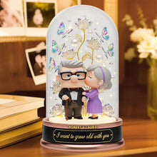 Load image into Gallery viewer, I Want to Grow Old with You - Personalized Old Couple Plaque Shaped Plaques PopCulturePrints

