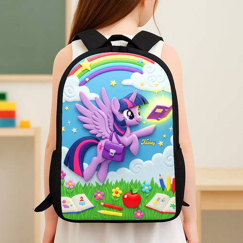 “Unleash Magic with Every Step!” - Cute Unicorn School Bag, Personalized for Kids Backpack PopCulturePrints