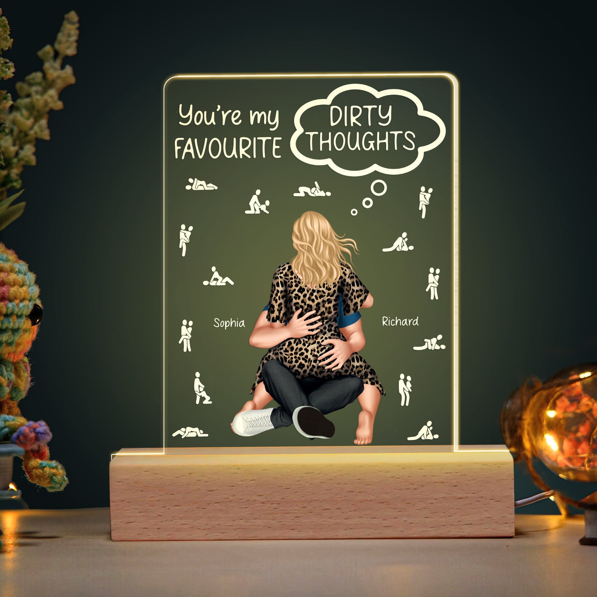 Personalized 3D LED Light - You're My Favorite Gift for Couples Led Night Light PopCulturePrints