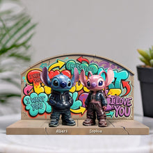 Load image into Gallery viewer, Bold Love: Cute Hiphop Couple Plaque - Personalized Gifts for Couples Shaped Plaques PopCulturePrints
