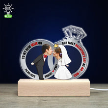 Load image into Gallery viewer, Our First Valentine's Day 3D LED Light - Personalized Gift for Newly Engaged &amp; Newlywed Couples Led Night Light PopCulturePrints
