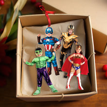 Load image into Gallery viewer, Custom Superhero Christmas Ornaments for Kids Ornament PopCulturePrints
