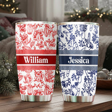 Load image into Gallery viewer, Love in Every Sip - Playful Pattern Tumbler, Personalized Gifts for Couples Tumbler Cup PopCulturePrints
