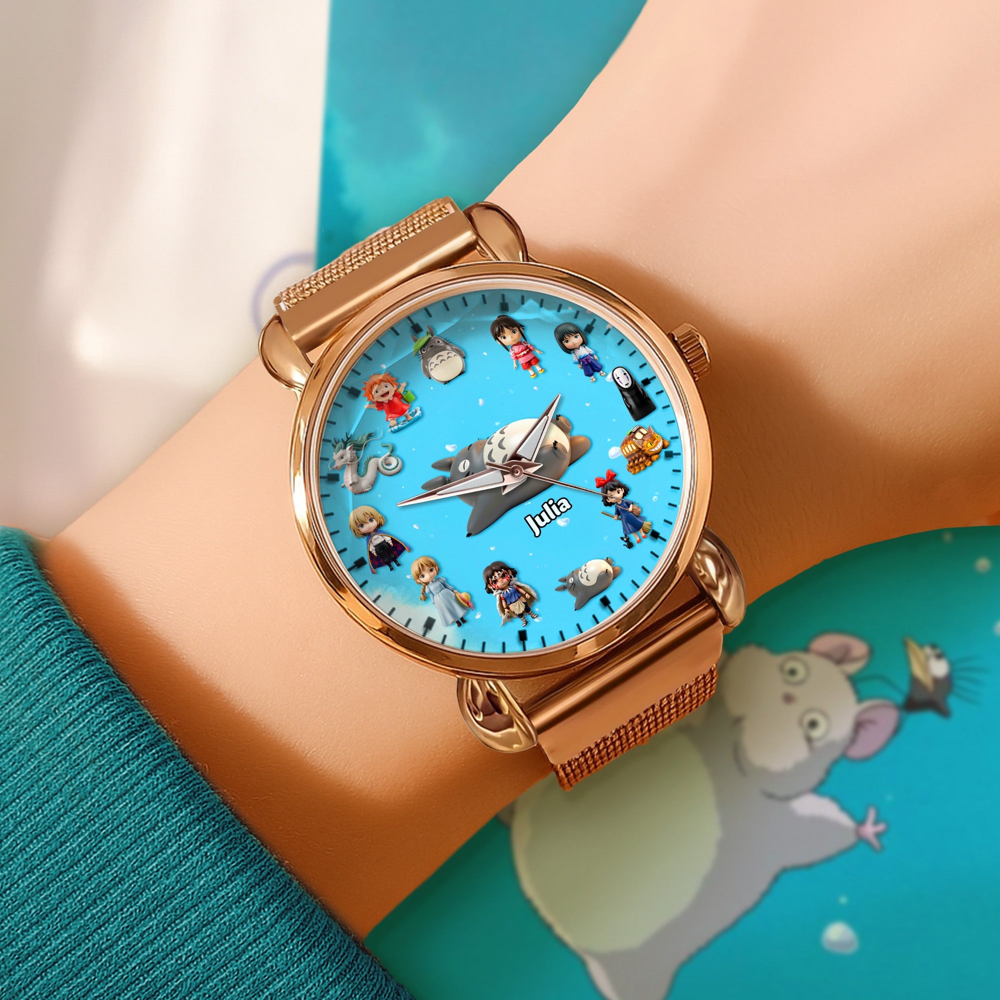Cute Cartoon Mesh Strap Quartz Watch - Personalized Gift for Cartoon Lovers Quartz Watch PopCulturePrints