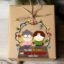 Load image into Gallery viewer, Personalized Couple Christmas Ornament - Custom Cartoon Characters
