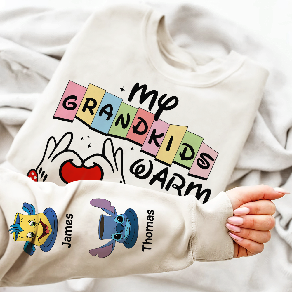 My Grandkids Warm My Heart - Personalized 3D Shirt for Grandma AOP Products PopCulturePrints