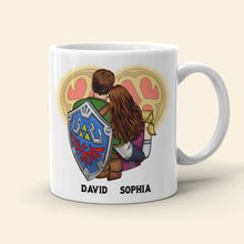 Load image into Gallery viewer, Personalized Gamer Love Couple Mug - Customize Your Names Coffee Mug PopCulturePrints
