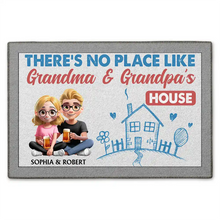 Load image into Gallery viewer, There&#39;s No Place Like Grandma &amp; Grandpa&#39;s - Personalized Doormat Doormat PopCulturePrints
