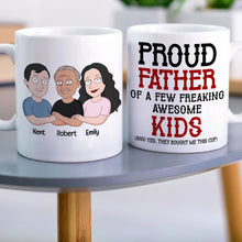Load image into Gallery viewer, Personalized Proud Father Mug - Gift for Dad with Custom Cartoon Design Coffee Mug PopCulturePrints

