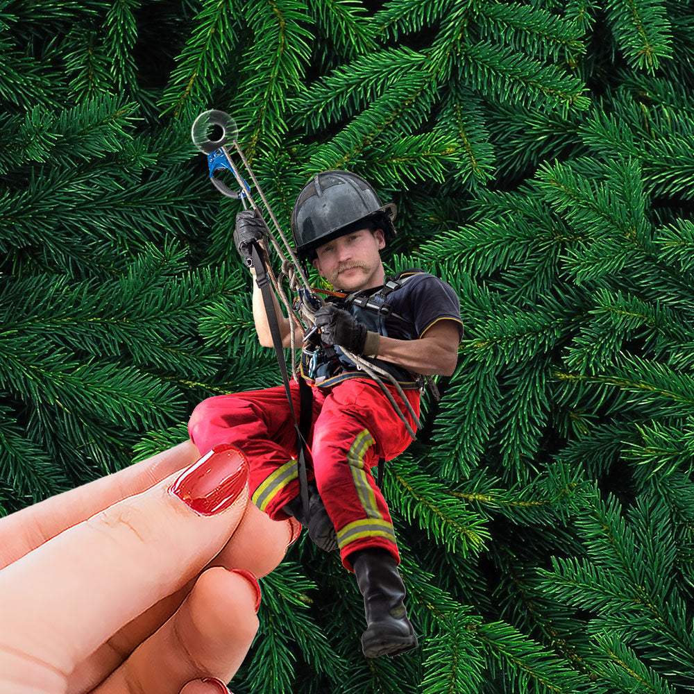 Personalized Firefighter Ornament - Custom Photo Keepsake Ornament PopCulturePrints