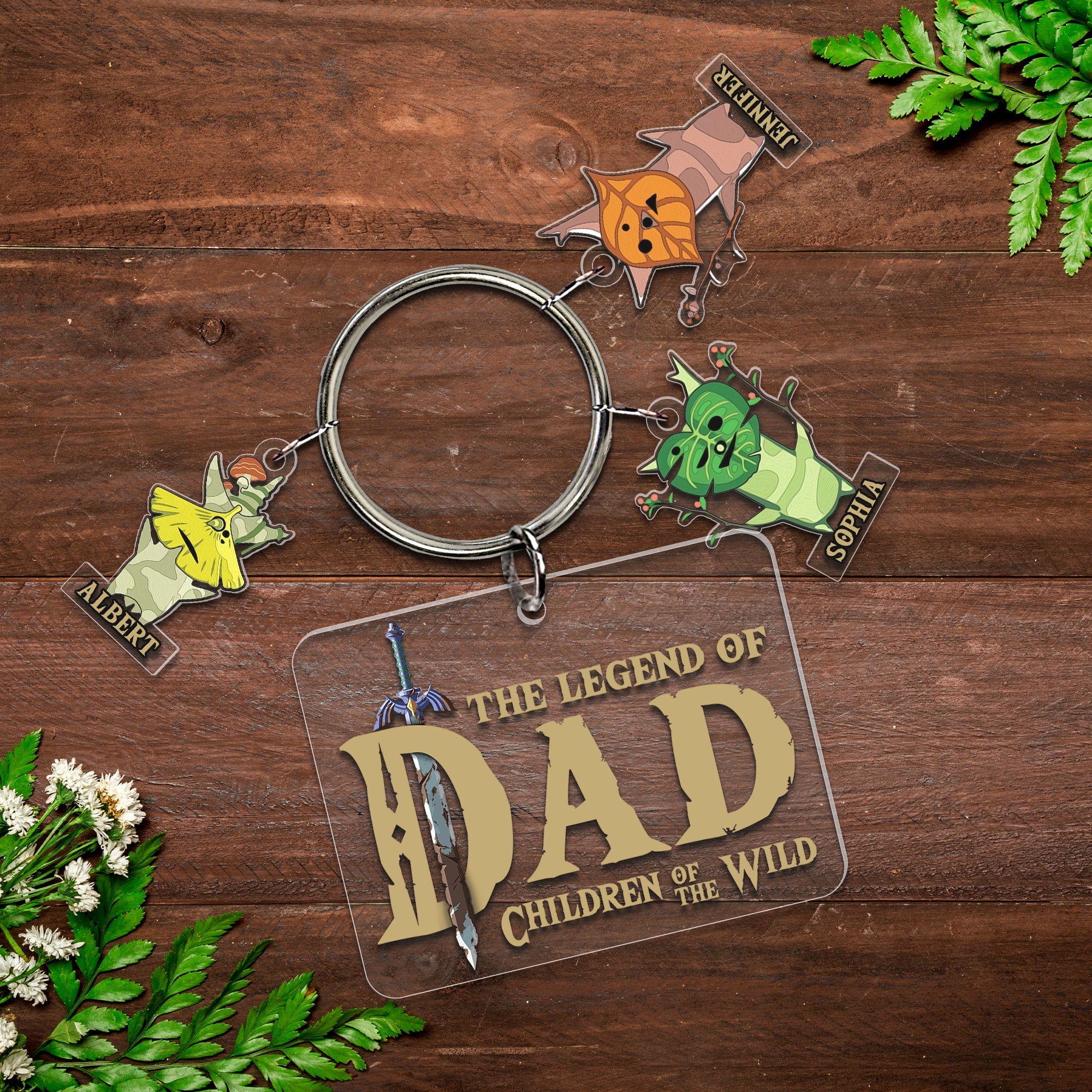 Personalized Legend of Dad Keychain - Custom Gifts for Father’s Day Keychains PopCulturePrints