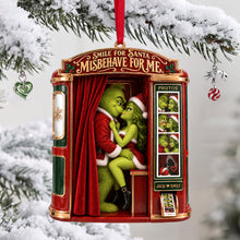 Load image into Gallery viewer, Smile for Santa, Misbehave for Me - Personalized Cheeky Couple Acrylic Ornament Gift Ornament PopCulturePrints
