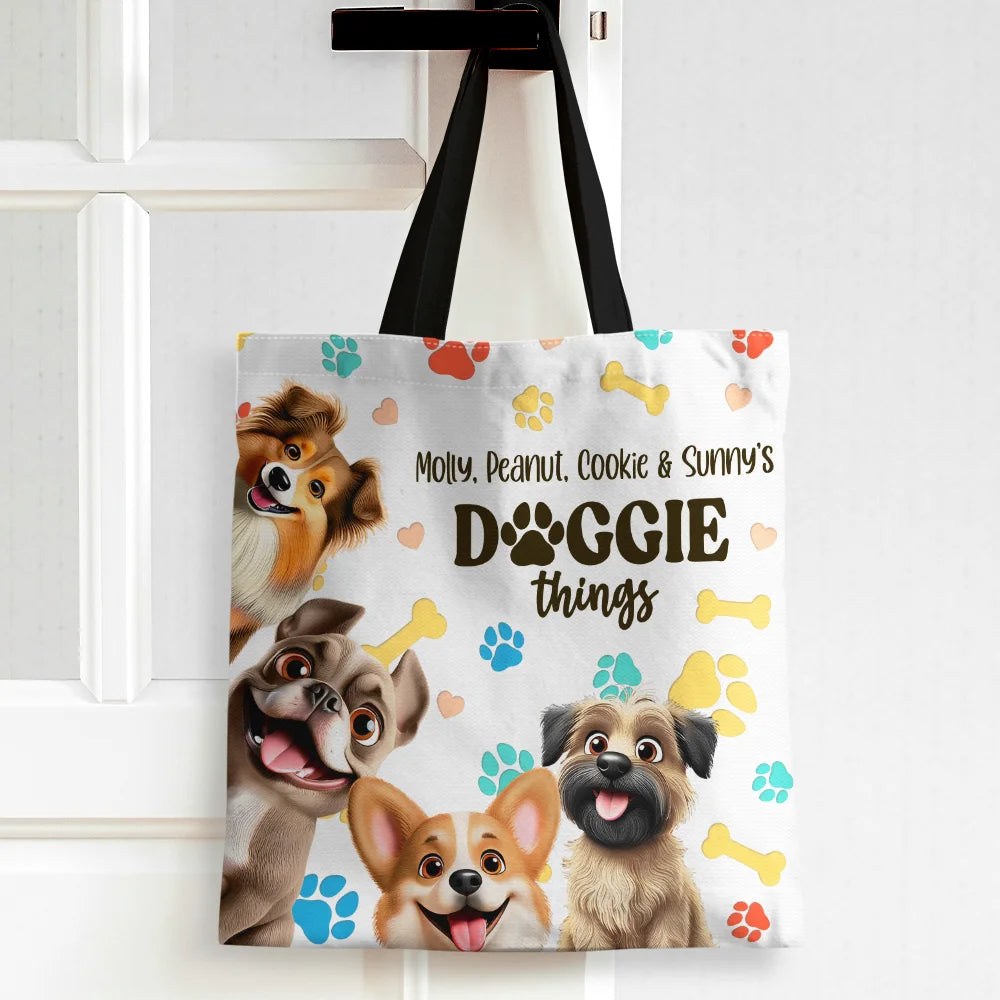 Delightful Pup Joy - Personalized Zippered Canvas Bag for Dog Lovers Zippered Canvas Bag PopCulturePrints